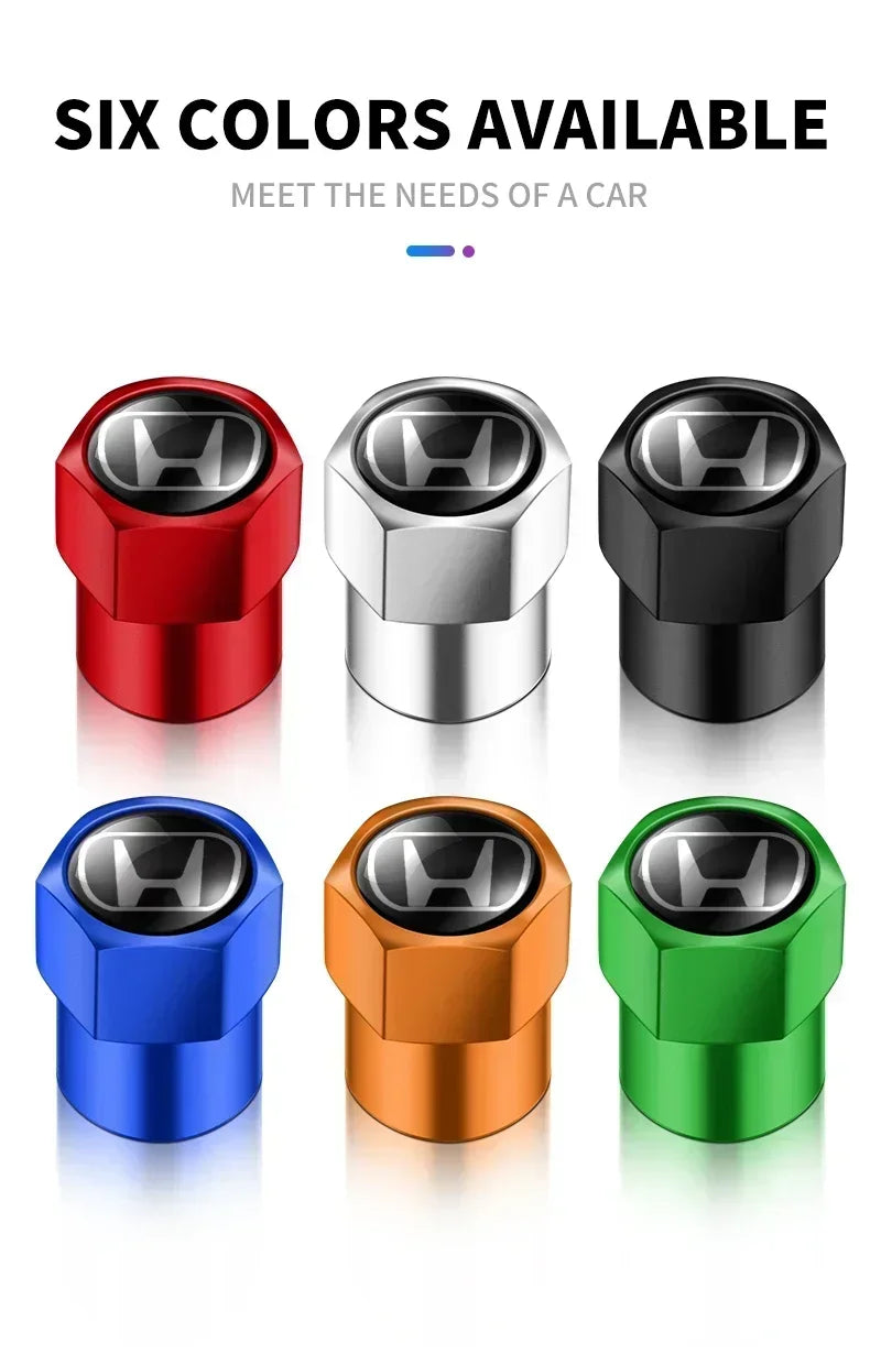 4Pcs Metal Tire Valve Caps