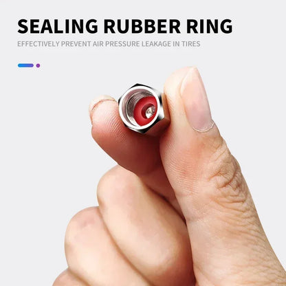 4Pcs Metal Tire Valve Caps